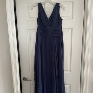 Deep blue evening gown